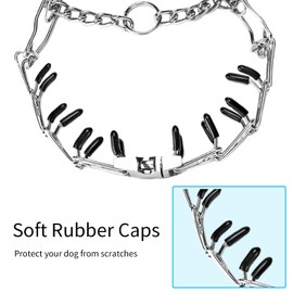 Gleecosy Prong Pinch Collar for Dog Training Collar with Quick Release Buckle for Small Dogs