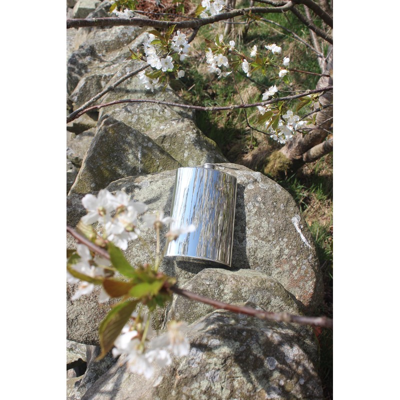 Plain Pewter Kidney Flask, Hip Flask in 6 Sizes with