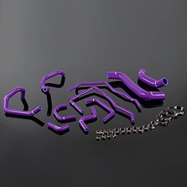 G-PLUS Silicone Radiator Coolant Tube Hose Kit Clamps Compatible With Subaru Impreza WRX MK10 GRB/GH 2008 2009 2010 2011 (C-Purple)