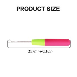 Plastic Handle Crochet Needle, 4 Pack Latch Crochet Hooks, Crochet Needle Hair, Hair Extension Latch Needle Hook, for DIY, Craft, Braiding,Crochet Needle,Crochet Hook for Hair braiding