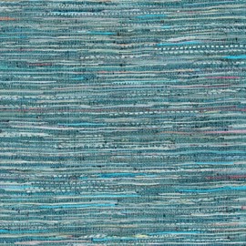Safavieh Rag Rug Collection RAR127C Hand Woven Turquoise and Multi Cotton Area Rug (2'6" x 4')