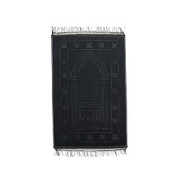 Prayer mat Thick - Thick Prayer Rug - Extremely Comfortable Islamic Prayer mat - Tapis de priere musulman - Black