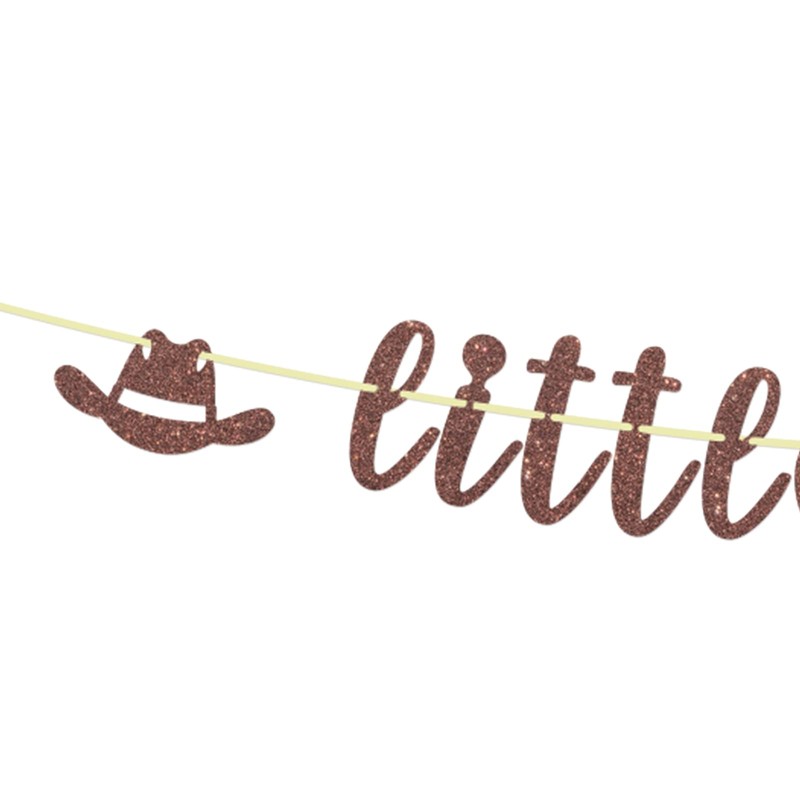 Lingtoolator Little Cowboy Banner - Western Cowboy Banner for Little