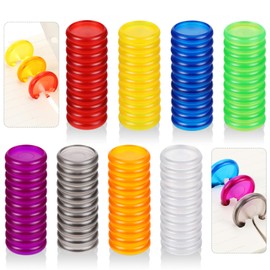 Pack of 88 Plastic Mini Discs Multicoloured Binder Ring Discs Expansion Discs for Adding Additional Pages, Notes or Graphics