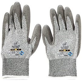 Ultimate Industrial PU300/07 PU300 Kutlass PU Coated Cut Resistant Work Gloves, 1 Pair, Size 7/Small, Grey