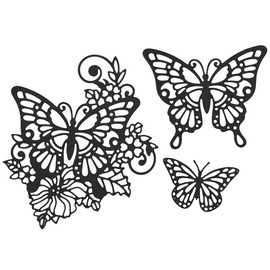 Ideen mit Herz Cutting Dies | Butterfly | 3-Piece | Spring Summer Animals | Suitable for All Standard Die Cutting Machines