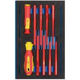Draper 63359 VDE Ergo Plus Screwdriver 10 Piece Set in 1/4 Eva Insert Tray