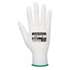 Portwest PU Fingertip Glove, Size: M, Colour: White, A121WHRM