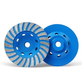 HOMESOM 4" Diamond Grinding Cup Wheel with 5-8/11 Thread Concrete Granite Marble Grinding Wheel Wet Use Turbo Abrasive Tool