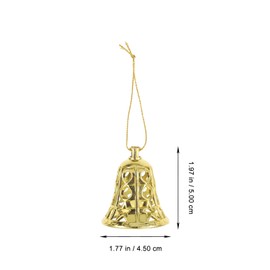 MAGICLULU 12pcs Christmas Plastic Jingle Bells Ornaments Christmas Tree Ornaments Plastic Bell Pendants with Ropes Gold Bells Christmas Tree Hanging Decorations for Christmas Tree