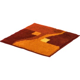 Erwin Müller Athens Toilet Mat without Cut-Out Non-Slip Terra Size 50 x 50 cm Cuddly High Pile Suitable for Underfloor Heating