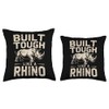 Rhino Build Tough Like A Rhino Animal Throw Pillow