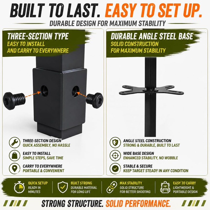 Dualing Tree for .22 Rimfire Shooting,Metal Dueling Tree kit with