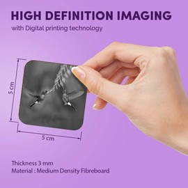 1 x Square MDF Fridge Magnet - Hummingbirds Wildlife Small Bird 37563