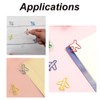Pack of 100 Airplane Paper Clips, Colourful Cute Paper Clips