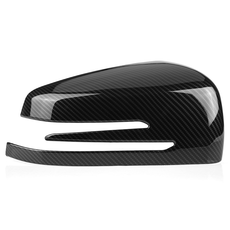 Carbon Fiber Side Rearview Mirror Cap Cover Trim for Benz