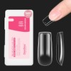 Beetles FN060 - Juego de 500 uñas postizas transparentes de