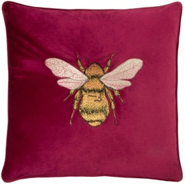 Paoletti Hortus Cushion Cover, Fuschia, 50 x 50cm