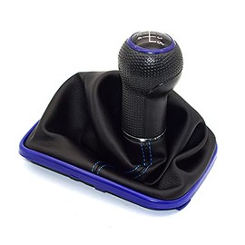 MKptopia 23mm Gear Knob Gaitor Boot Shift Lever Compatible with V-W Golf 4 IV MK4 GTI R32 Bo-ra Je-TTA - 5 Speed Blue