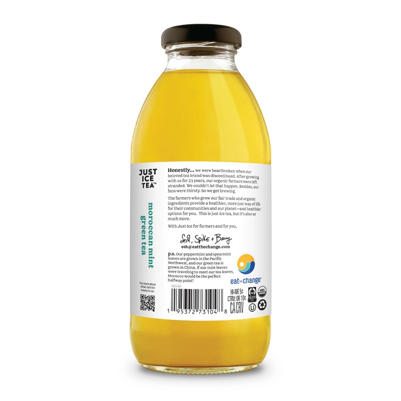Eat The Change Just Ice Tea Organic Moroccan Mint Green
