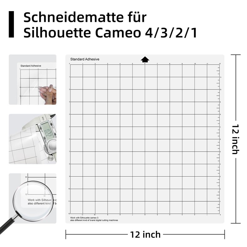 Prime Vinyl Cutting Mat for Silhouette Cameo 4/3/2/1-3 Pieces Standard