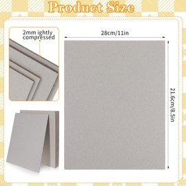 20Pcs Book Board Thick Chipboard Sheets 8.5 x 11 Inch Cardboard Paper Sheets Double Sided Bookbinding Supplies 80Pt Heavy Duty Chip Board for Book Binding Cover,Crafts,Stencil Cutouts Materials