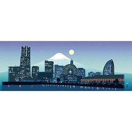 Hamamonyo Picture Tenugui, Dream Minato Mirai, Blue