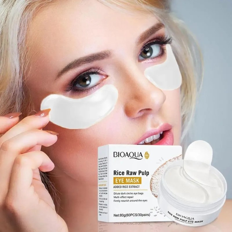 Parches Hidrogel Ojos Bioaqua De Arroz Elimina Ojeras F Todo