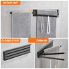 OWOFAN Swivel Towel Bars 3-Arm Towel Rack Swing Out Towel
