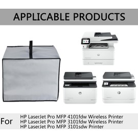 Printer Cover Anti-Static Heavy Duty Heat-resistant Waterproof Dust Protective Printer Cover Case for HP LaserJet Pro MFP 4101fdw Wireless Printer/HP LaserJet Pro MFP 3101sdw/3101fdw Printer (Grey)