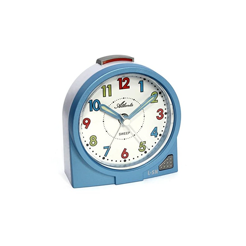 Atlanta Children's Alarm Clock without Ticking Analogue Boys Blue -