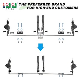 10L0L Universal 2 Passenger Golf Cart Seat Belt Bracket Kit fit Yamaha, EZGO TXT/RXV, Club Car DS Front Seat, Retractable Seatbelts 42" Long