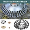 8 inch Steel Wire Trimmer Head, Unbreakable Weed Eater Head,