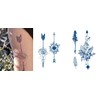 2 Sheets Temporary Rose Arrow Tattoo Flowers Tattoo Feather Tattoo