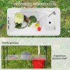 Portable White Folding Fish Cleaning Table with Sink Faucet Drainage