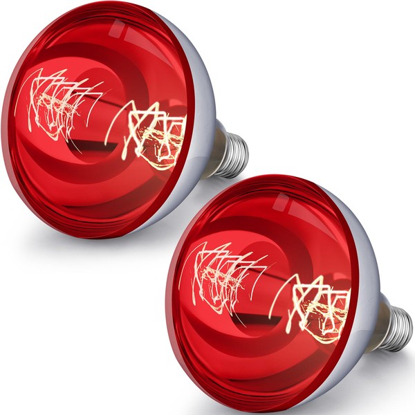 VIHOSE 2 Pack 250 Watt Heat Lamp 120v R40 Heat