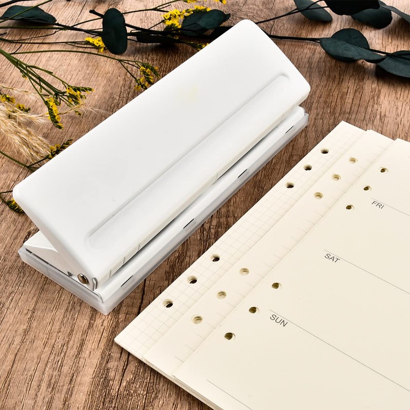 BATINO 6 Hole Punch, Hole Puncher A4 A5 Adjustable Pitch