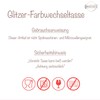 Zaubertasse Du bist einfach perfekt - Farbwechseltasse mit Glitzerpartikeln -