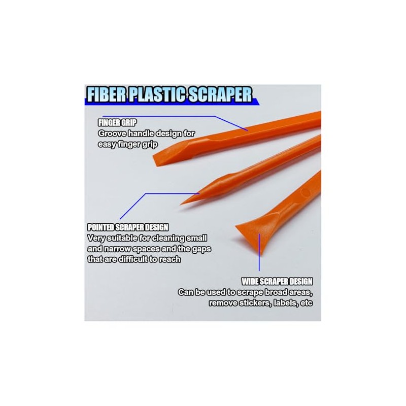 3PCS Plastic Scraper Tool - Multi-Purpose Non-Scratch Scrapers Cleaning Tool