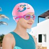 TUONYIS 2 Pcs Swimming Caps for Girls 4-10 Years Swim