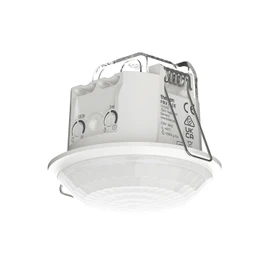 Theben 1030200 PIRA T8 DE Motion Sensor for Indoor Use, 200 W LED, Detection Range Round 360°, Diameter 8 m, Time Time 5 s - 15 Minutes, Ceiling Installation