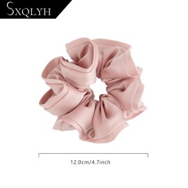 SXQLYH Hair Bobbles Scrunchies Satin for Women, Braided Scrunchie, Three-Dimensional Styling Hair Scrunchie, Soft Elastic Skrunschis Large, Women's Ponytail Holder, Hair Band for Women, Thick Long