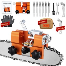 Chainsaw Sharpener, Chainsaw Sharpener, Hand Cranks Kit with 6 Shepherd Heads, Chainsaws for 8-22 Inch Saw Chain Sharpener Accessories for Lumberjack, Gardener, DIY Craftsman