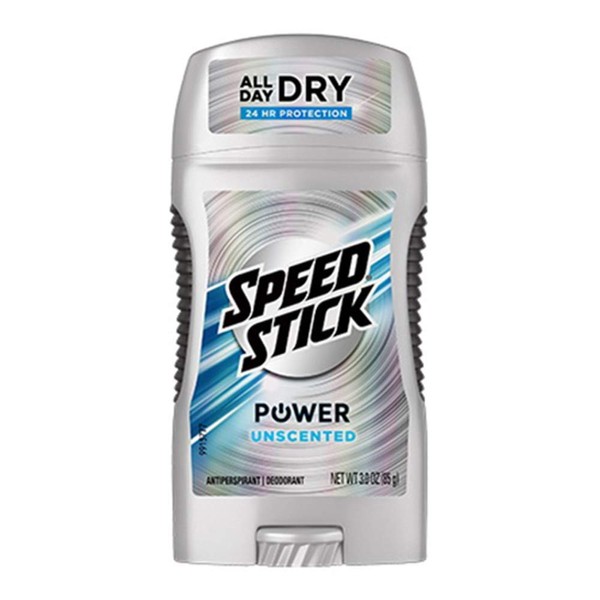 SPEED STICK Power Unscented Antiperspirant Deodorant, 3 Oz (5 Pack)