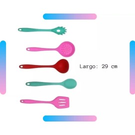 Yuliana Juego De 5 Utensilios Cocina Silicón Antiadherente Yuliana