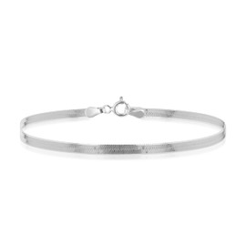Tuscany Silver Ladies Sterling Silver Triple Herringbone Necklace Bracelet