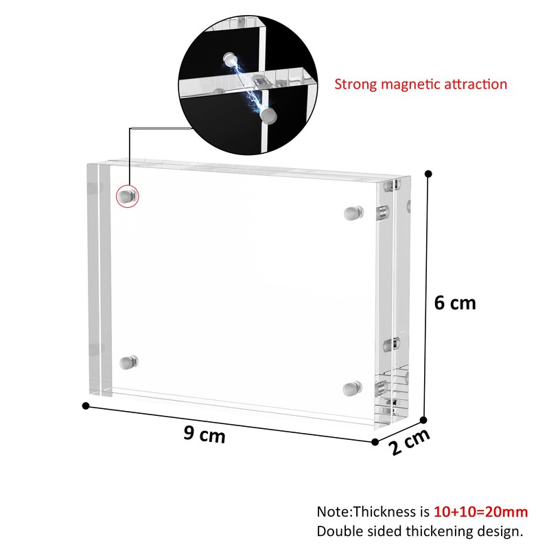 Hexsonhoma Acrylic Picture Frames 2.5x3.5 inches, 4 Pack, Clear Double