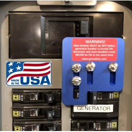 GenSafety NSD-200 Square D QO & Homeline Series Generator Interlock 150 & 200 Amp Panel