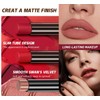 3-Piece Matte Lipstick Set, Nude Pink, with Lip Liner and