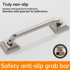 JoyRain 9" Multi-Function Safety Grab Bar | Wall-Mounted Support Handle for Shower, Bathtub, Toilet & Door (Stability Aid for Elderly & Disabled)